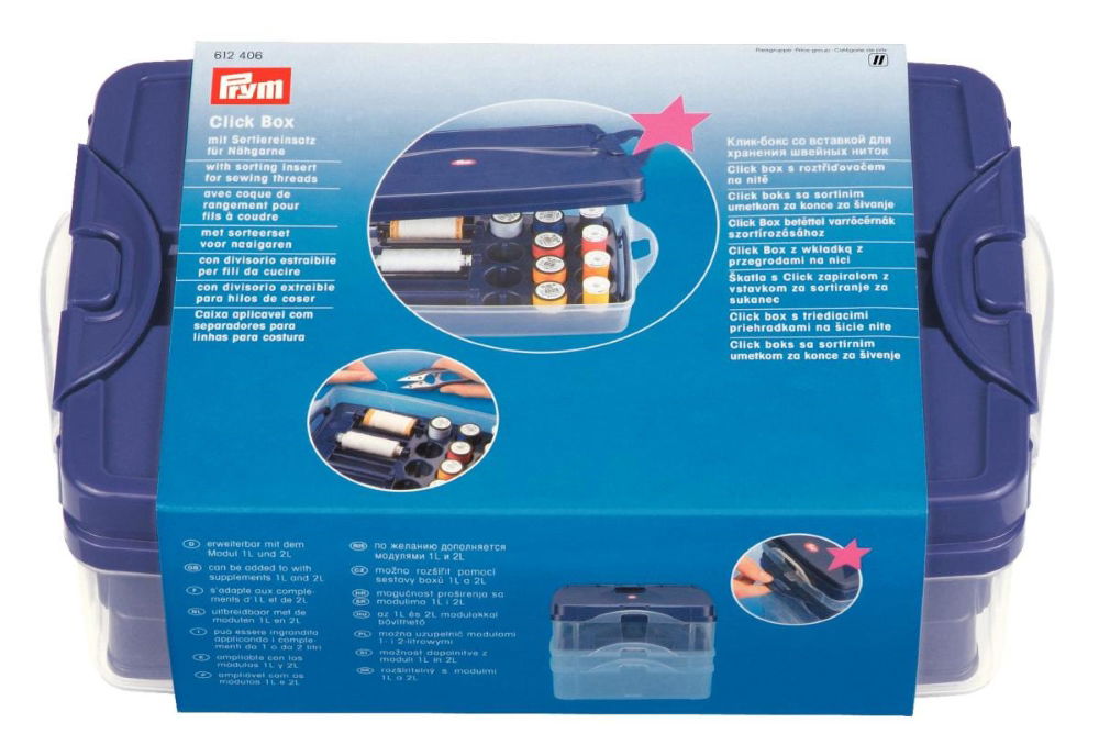 P612406 - **Click box with sorting insert for sewing threads x 1pc