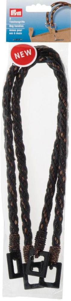 P615163 - Bag handle Isabella dark brown x 2pc