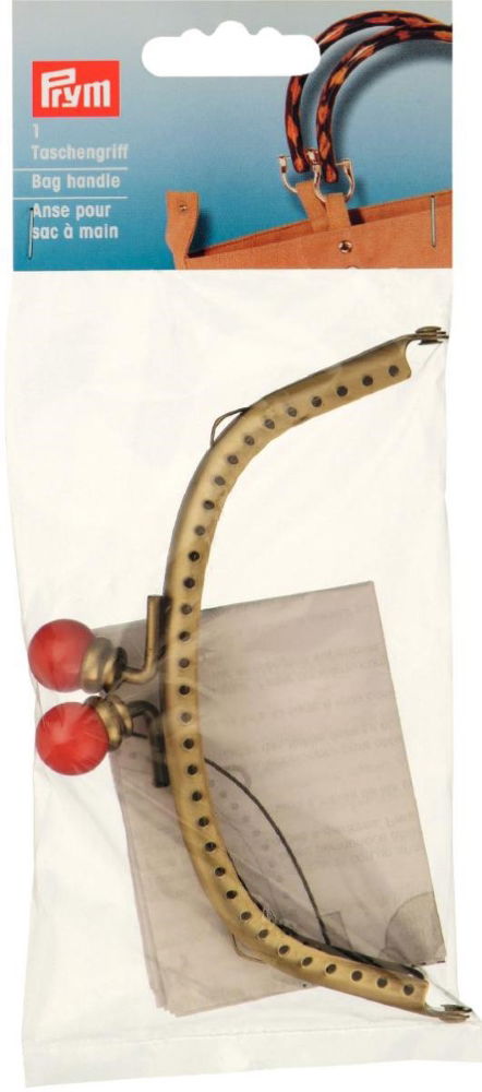 P615164 - Bag fastening Alegra brass-col.brush x 1pc