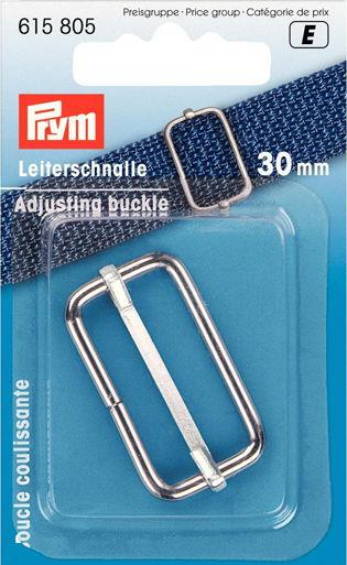P615805 - Adjusting buckle 30 mm silver-colour x 1pc