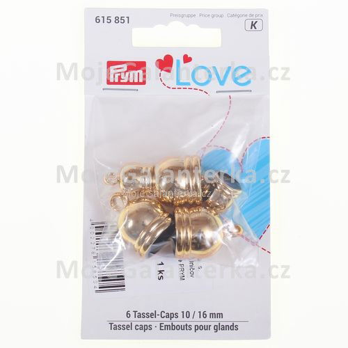 P615851 - **Prym Love Tassel caps 10 + 16 mm gold coloured