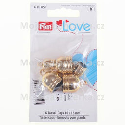 P615851 - **Prym Love Tassel caps 10 + 16 mm gold coloured