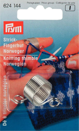 P624144 - Knitting Thimble 'Norwegian' Metal 2 yarn guides x 1pc