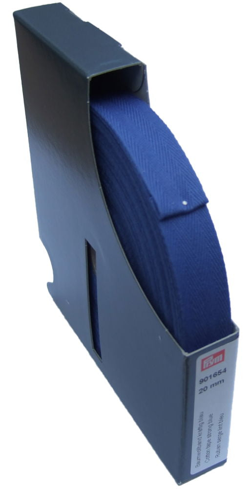 P901654 - Cotton tape strong 20 mm blue x 30mtr