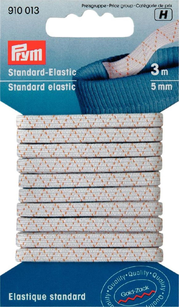 P910013 - Standard-Elastic 5 mm white x 3mtr