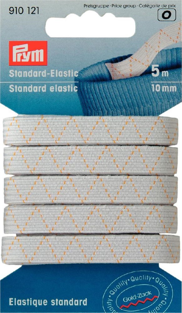 P910121 - Standard-Elastic 10 mm white x 5mtr