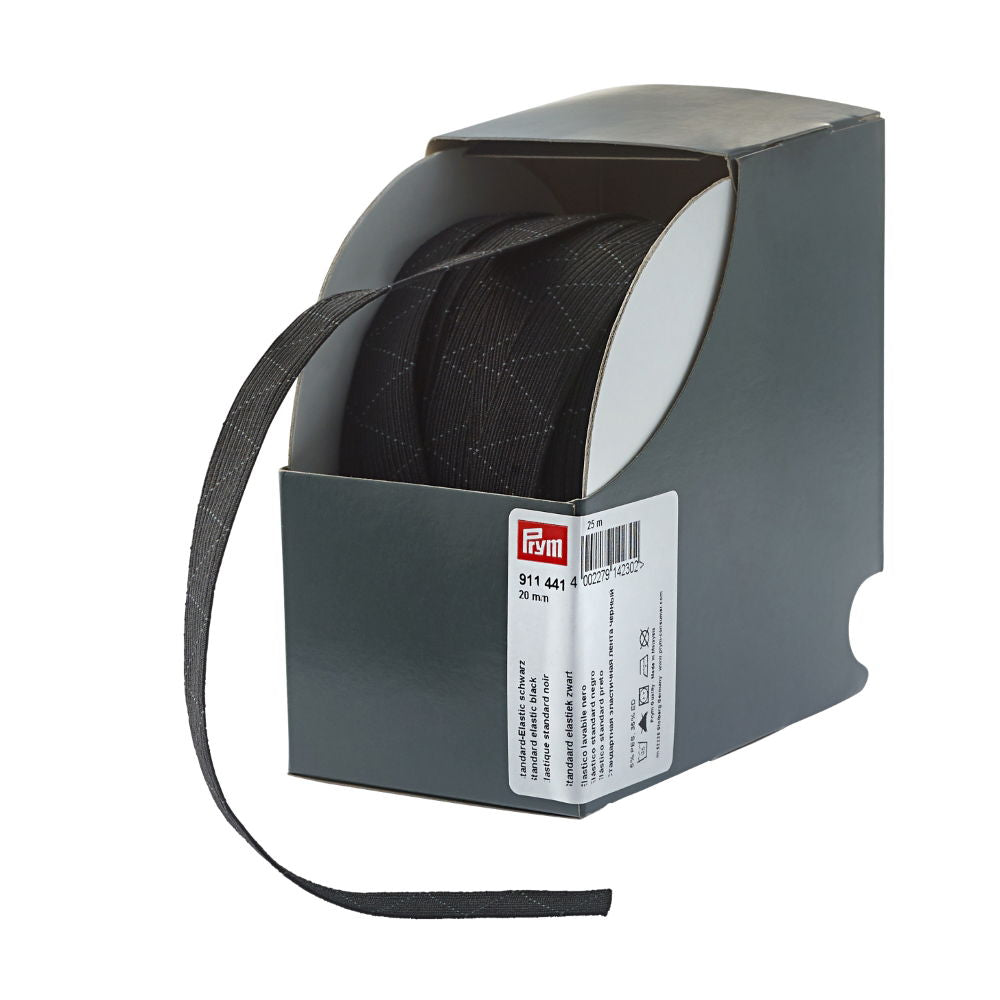P911441 - Standard-Elastic 20 mm black x 25mtr