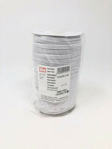 P912151 - **ELASTIC TAPE 6.5mm WHITE 125m ROLL
