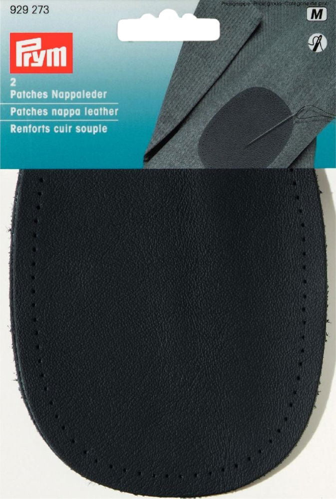 P929273 - Patches nappa leather for sew on dk blue x 2pc