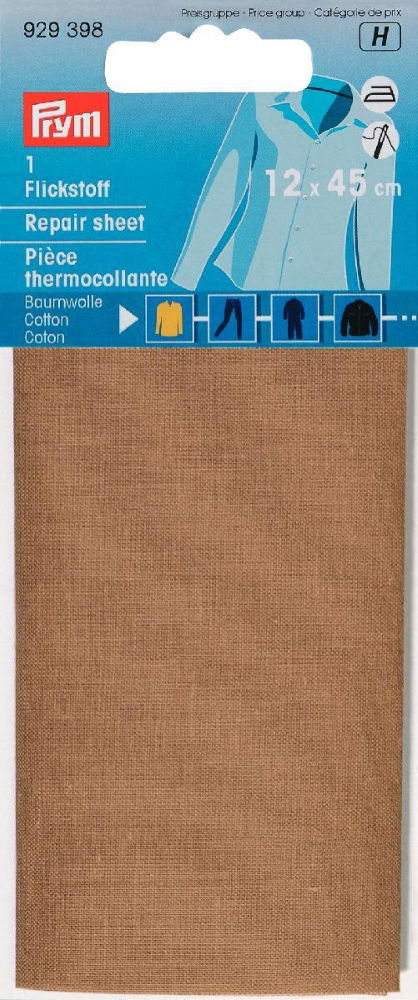 P929398 - Repair sheet CO iron-on 12 x 45cm camel x 0.054m