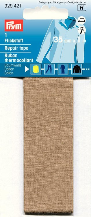 P929421 - **Repair tape CO iron-on 3.5 x 100cm camel x 0.035m
