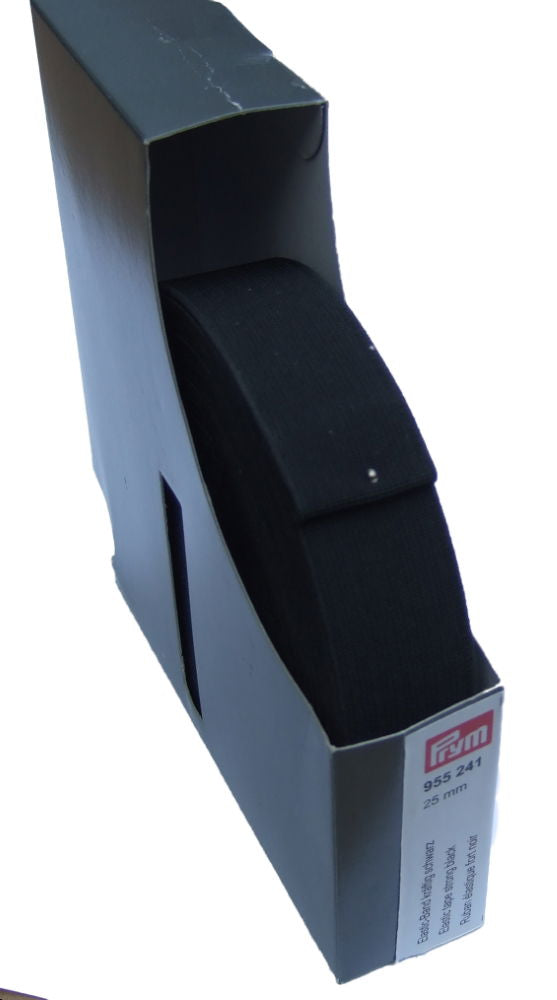 P955241 - Elastic tape strong 25 mm black x 10mtr