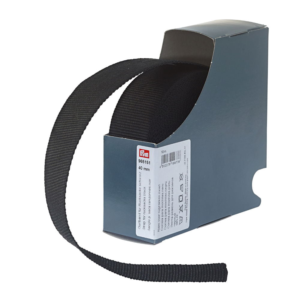 P965151 - Strap for rucksacks 40mm black x 10mtr