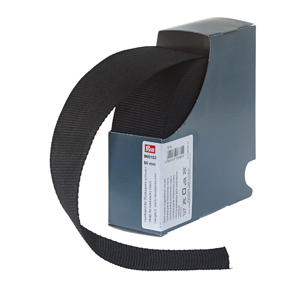 P965153 - Strap for rucksacks 50mm black x 10mtr