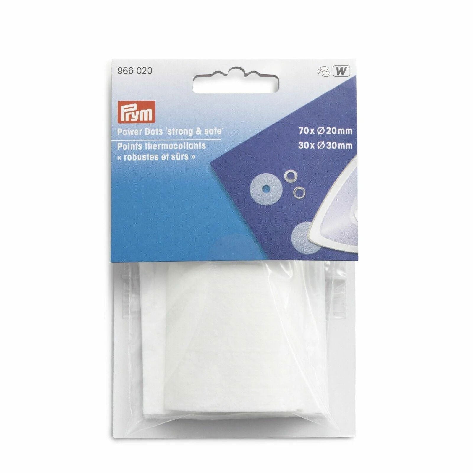 P966020  Prym Power-Dots 'strong & safe' 100pcs Reinforcement for Eyelets & snap fasteners