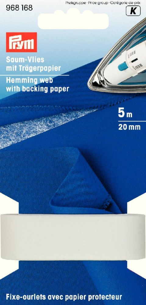 P968168 - Hemming Web with backing paper 20mm white x 5m