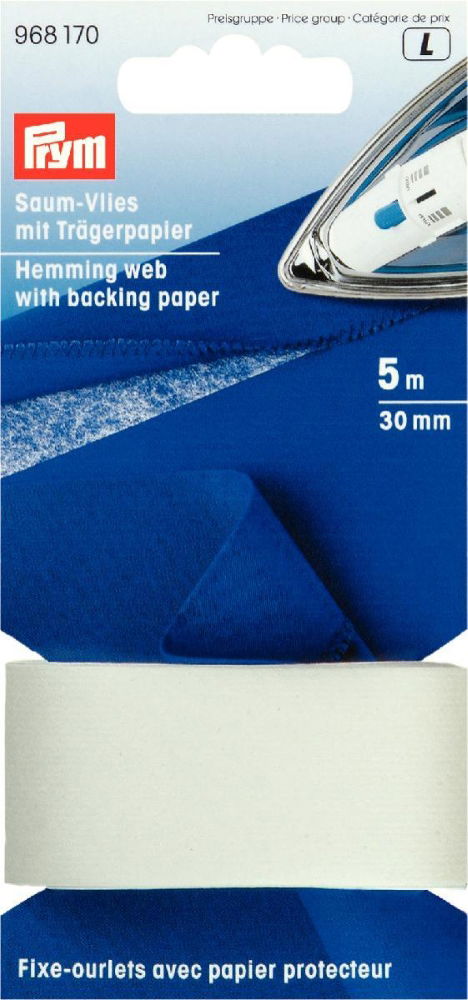 P968170 - Hemming Web with backing paper 30mm white x 5m
