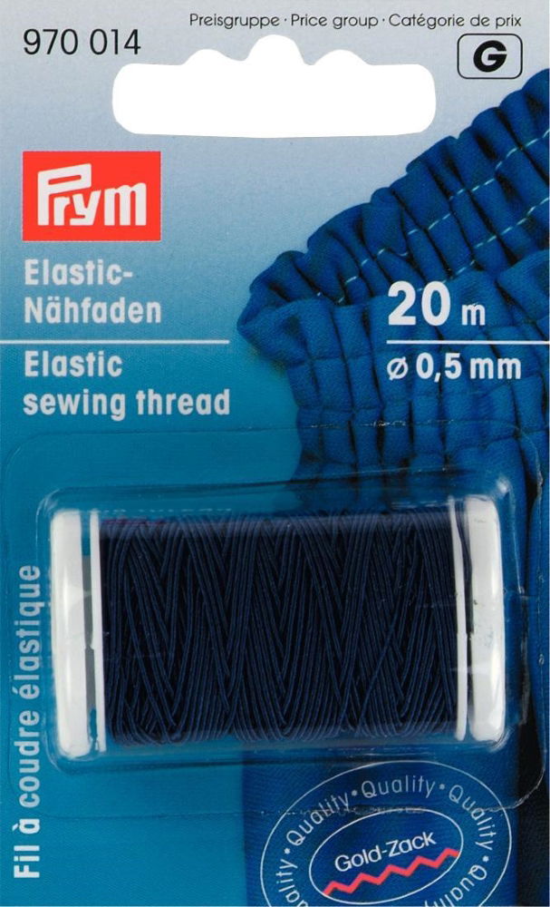 P970014 - Elastic Sewing Thread 0.5mm navy blue x 20m