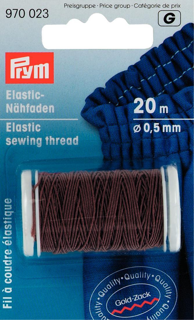 P970023 - Elastic Sewing Thread 0.5mm brown x 20m