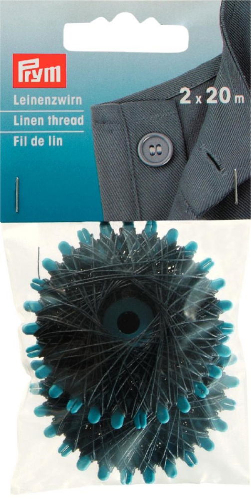P970842 - Linen thread 20m dark blue x 2pc