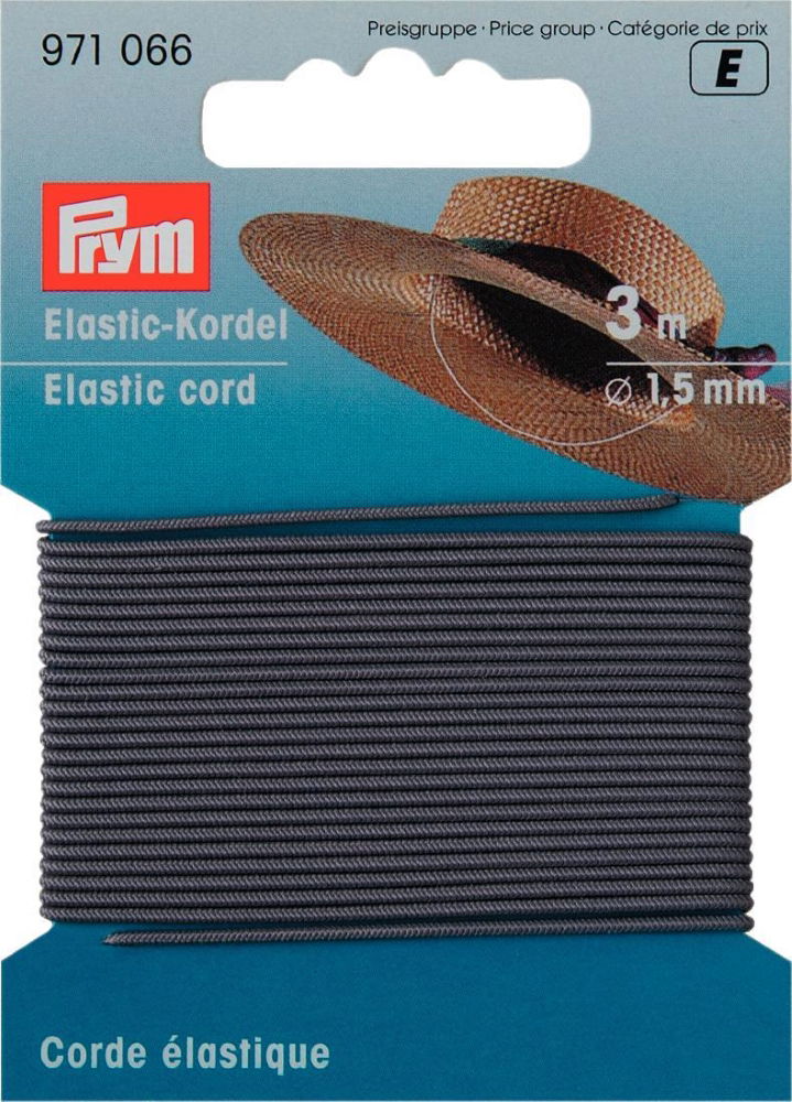 P971066 - Elastic-Cord 1.5mm grey x 3m