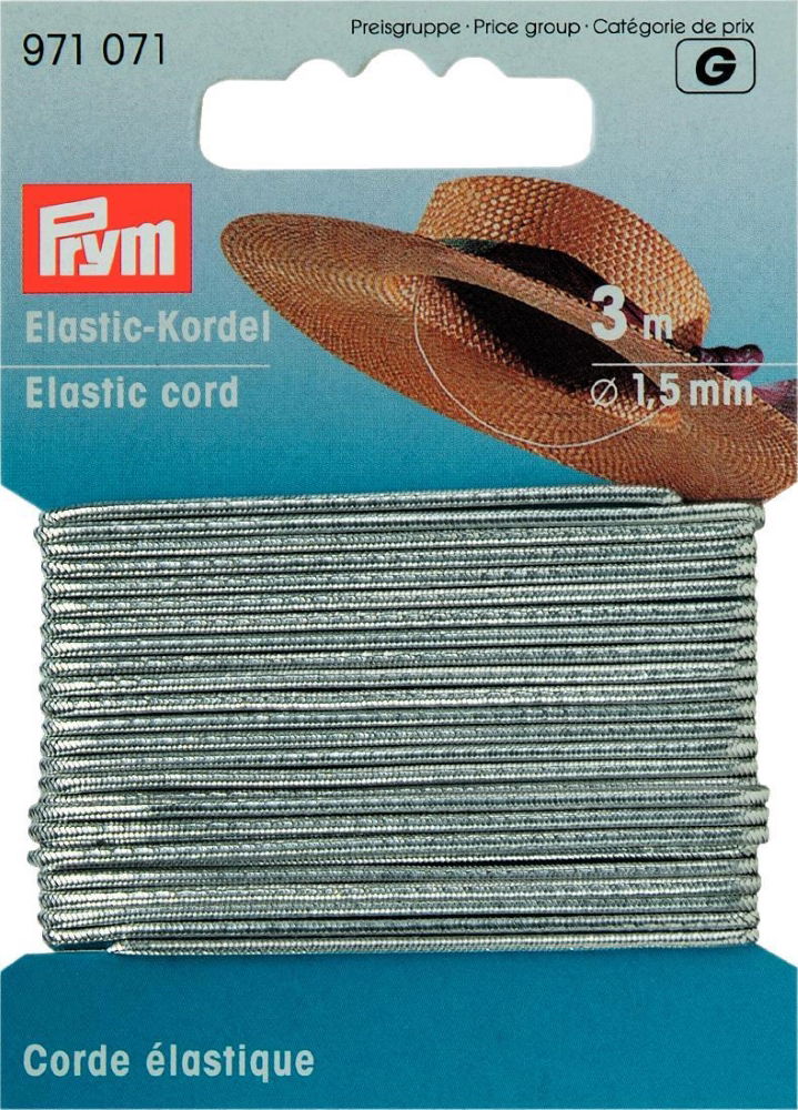 P971071 - Elastic-Cord 1.5mm silver x 3m