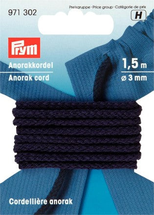 P971302 - Anorak Cord 3mm navy blue x 1.5m
