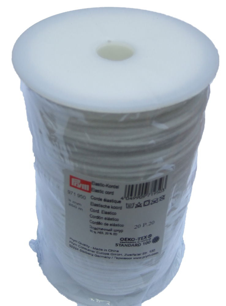 P971950 - ELASTIC CORD SUPER SOFT 3mm WHITE 250m