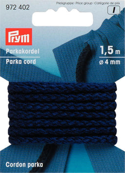 P972402 - Parka Cord 4mm navy blue x 1.5m
