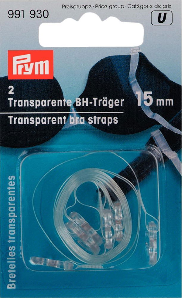 P991930 - Transparent Bra Straps 15mm x 2pc