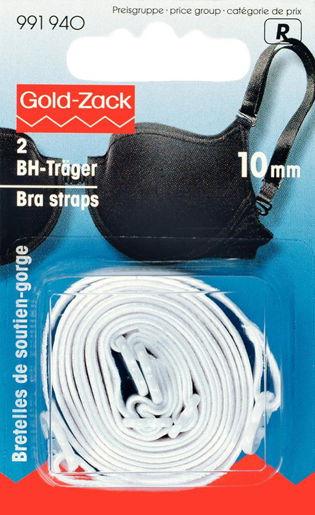 P991940 - Bra straps 10mm white x 2pc
