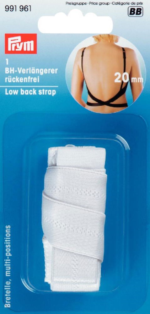 P991961 - Low back strap 20mm white x 1pc