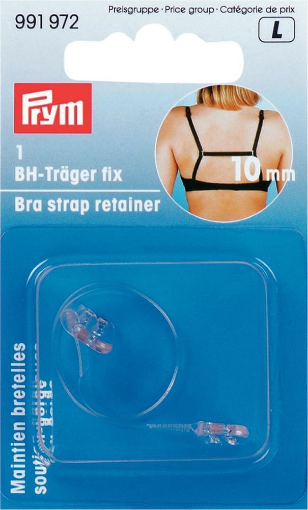 P991972 - Bra strap retainer 10mm  transparent x 1pc