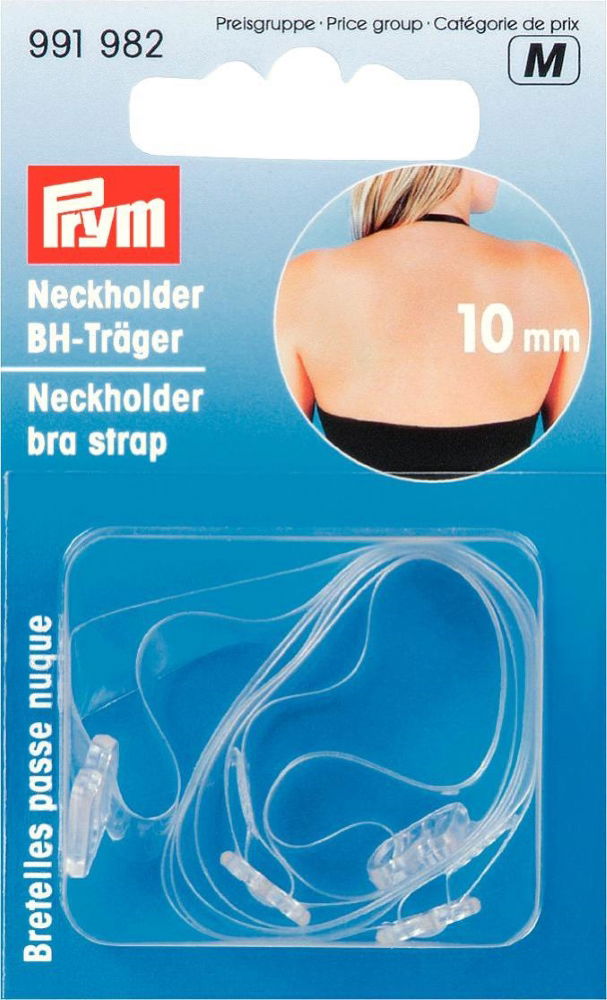 P991982 - **Neckholder bra strap transparent 10mm x 1pc