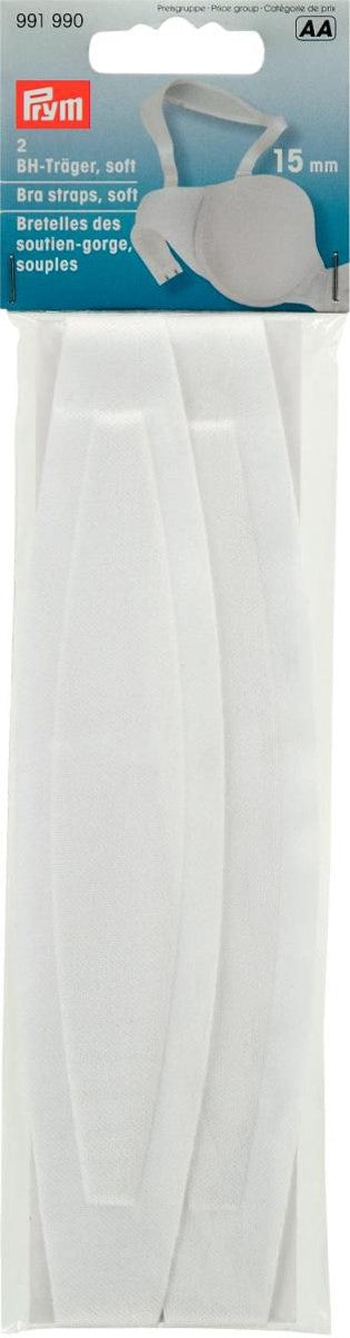 P991990  **Bra straps soft white 15/35mm x 2pc