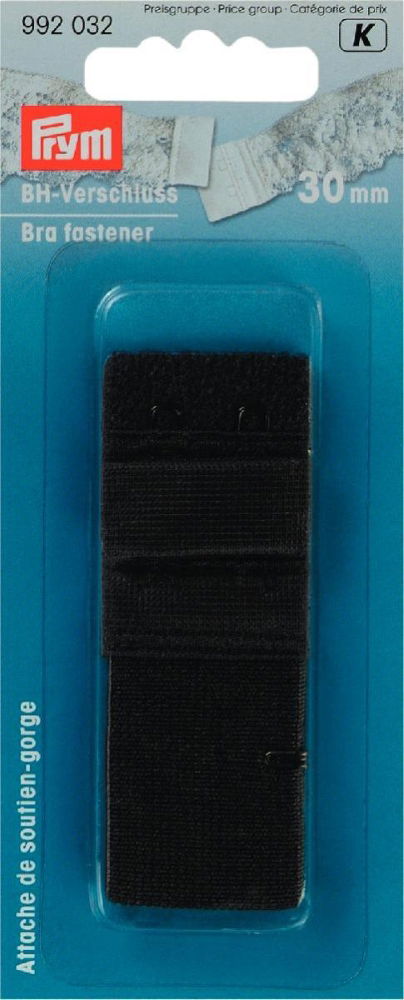 P992032 - Bra Fasten skin protection adj 2-ways 30mm black x 1pc