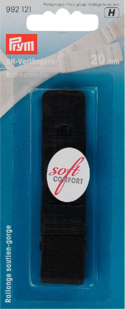 P992121 - Bra extender 20mm 3 x 1 hook black x 1pc