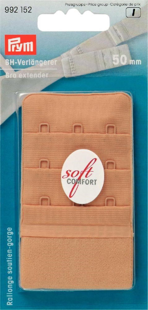 P992152 - Bra extender 50mm 3 x 3 hooks flesh x 1pc