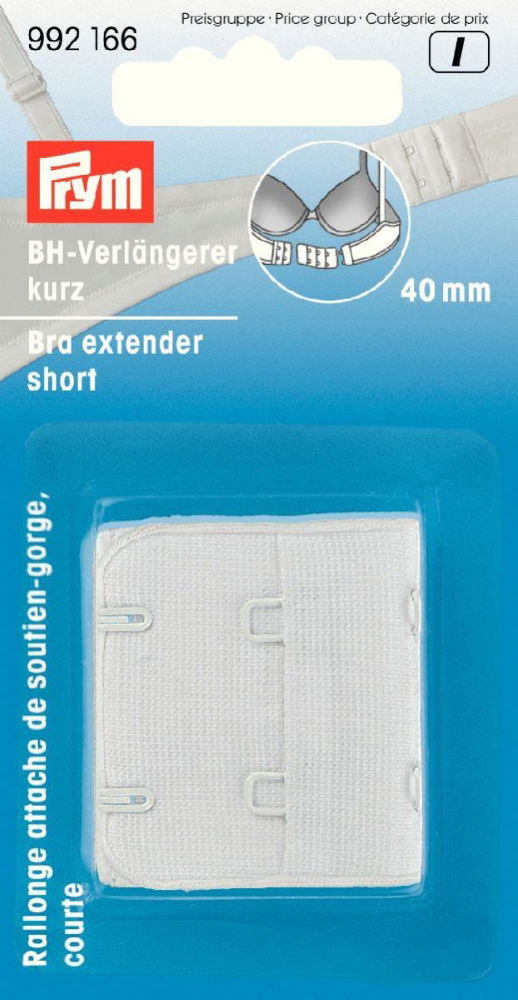P992166 - Bra extender short 40mm white X 1pc