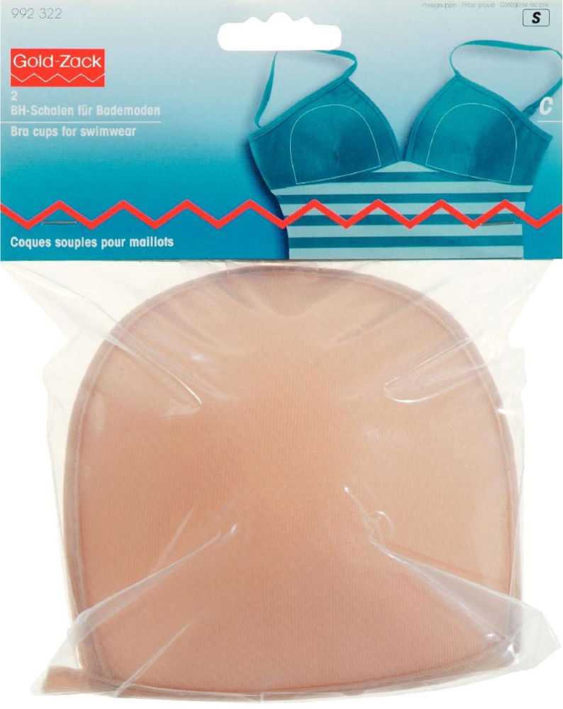 P992322 - BRA CUPS FOR SWIMWEAR SIZE C FLESH X 2pcs