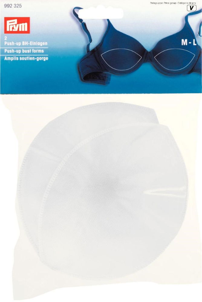 P992325 - Push-up bust forms size M-L white x 2pc