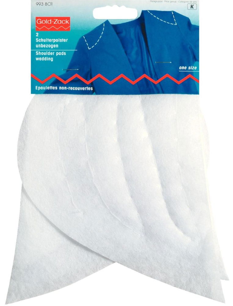 P993801 - Shoulder pads Set-in wadding white one size x 2pc