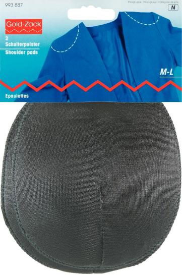 P993887 - Shoulder pad raglan without hook/loop fastening Black M-L 2pc