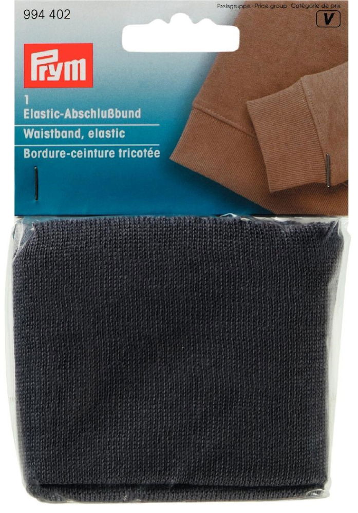 P994402 - Elastic Waistband grey 13 x 66cm x 1pc