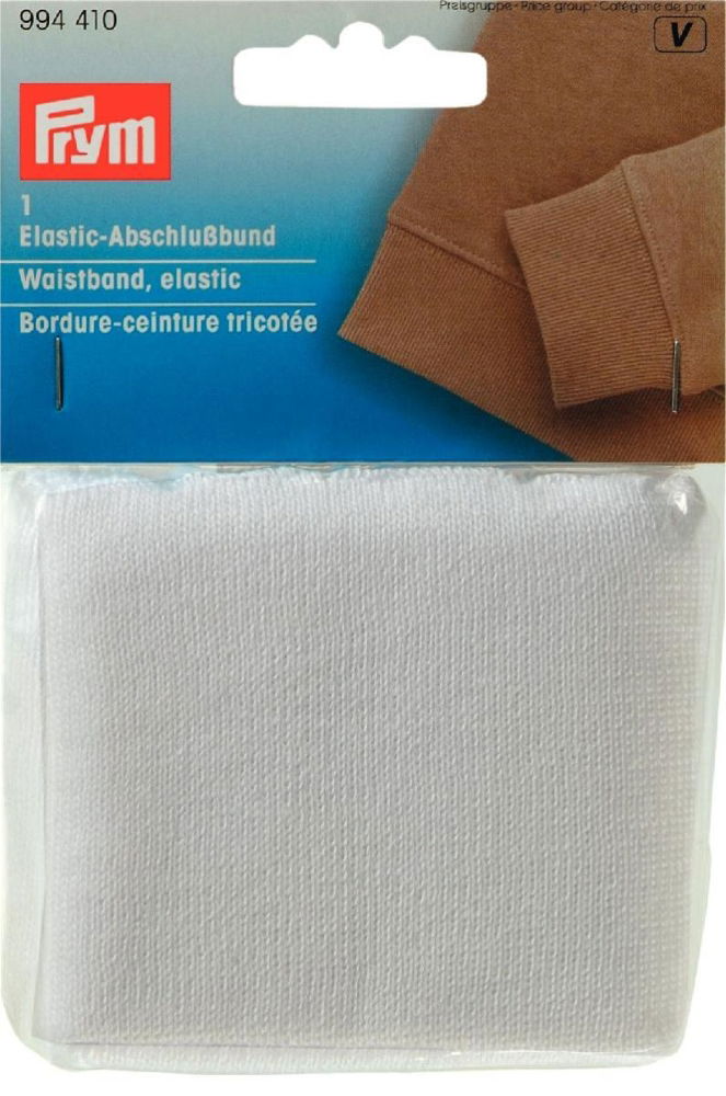 P994410 - Elastic Waistband white 13 x 66cm X 1pc