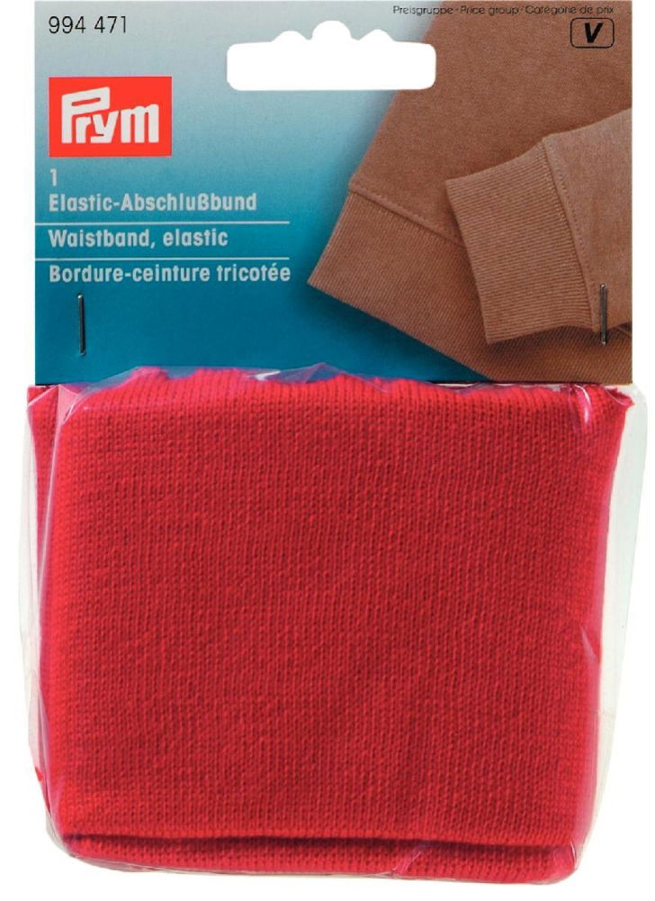 P994471 - Elastic Waistband red 13 x 66cm x1pc