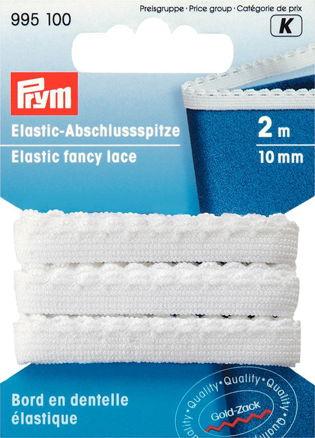 P995100 - Elastic-Fancy Lace 10 mm white x 2m
