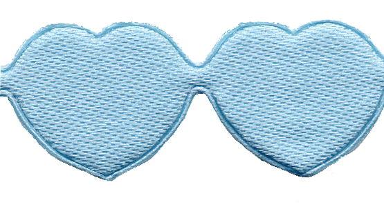 PADC-HPB - PADDED TRIM HEART PALE BLUE