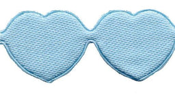 PADC-HPB - PADDED TRIM HEART PALE BLUE