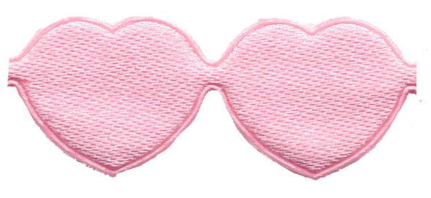 PADC-HPK - PADDED TRIM HEARTS PINK